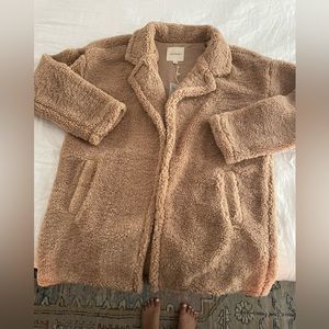 Melbourne Pocketed Teddy Coat - Camel